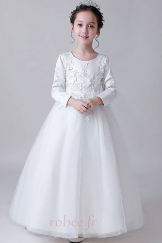 Robe de fille de fleur aligne Col de chemise t Ceinture en Étoffe - Page 1