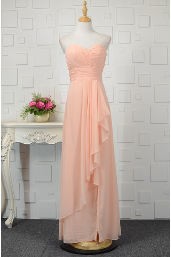 Robe de demoiselle d'honneur Fourreau pli Laçage Longueur de plancher - Page 3