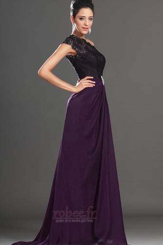 Robe de bal Une épaule Couvert de Dentelle semi-halter Ouverture Latérale - Page 4