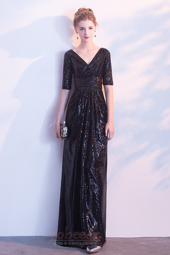 Robe de demoiselle d'honneur Manquant A-ligne Fourreau Pailleté - Page 7