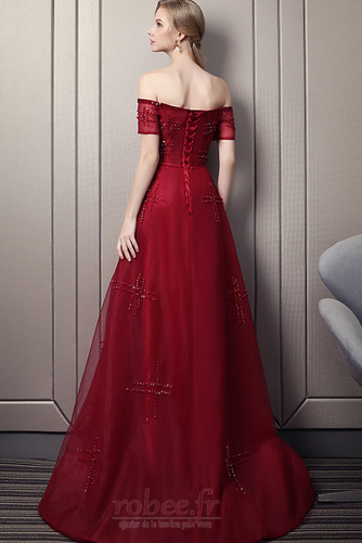 Robe de soirée Naturel taille Fourreau Avec Bijoux Laçage Perle - Page 2