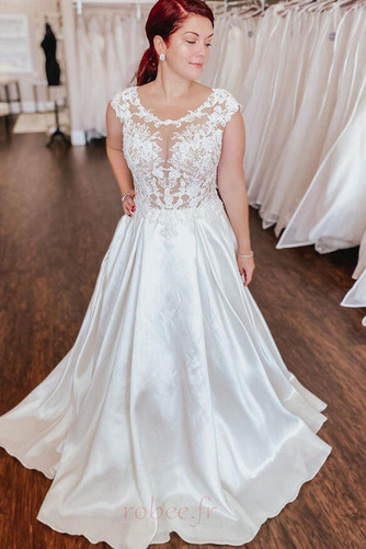 Robe de mariage Automne Formelle Satin Mancheron Décalcomanie - Page 1