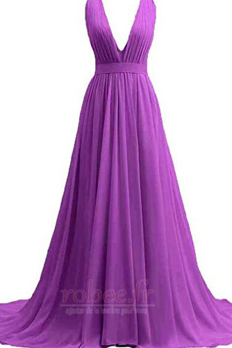 Robe de soirée Elégant Sans Manches Col en V Foncé Automne a ligne - Page 7