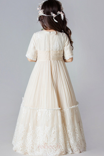 Robe de fille de fleur Longueur Cheville Tulle Fermeture à glissière - Page 2