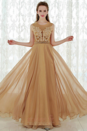 Robe de soirée a ligne Mousseline Printemps Cérémonial Naturel taille - Page 1