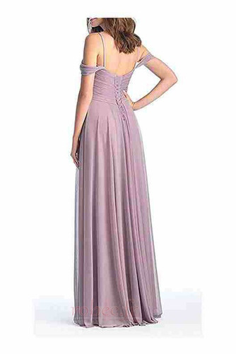 Robe de soirée Elégant Médium Chiffon Col en V Foncé Laçage Ballon - Page 2