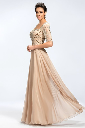 Robe mères noble A-ligne Longueur de plancher Col Carré Naturel taille - Page 4