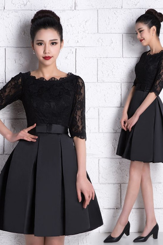 Robe de cocktail A-ligne Col Bateau Fermeture à glissière Triangle Inversé - Page 3