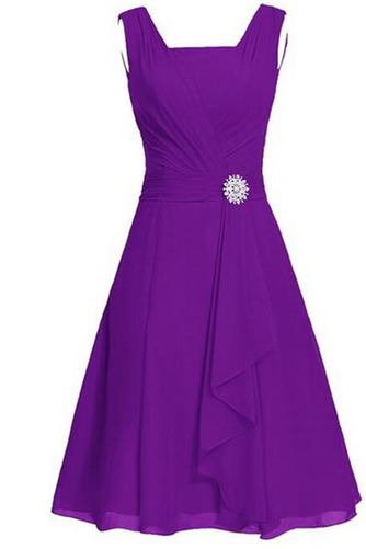 Robe de demoiselle d'honneur Col Carré Mousseline Norme Fermeture à glissière - Page 5