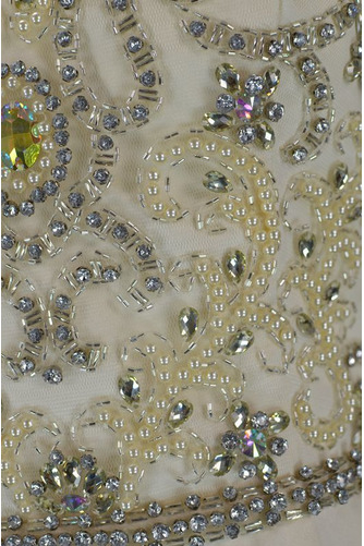 Robe de soirée Longueur de plancher Automne Perles a ligne Naturel taille - Page 5