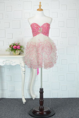 Robe de cocktail Col en Cœur Sans Manches Été Pittoresque Naturel taille - Page 1