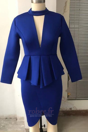 Robe de cocktail Courte Col en V Drapé Près du corps Petites Tailles - Page 4