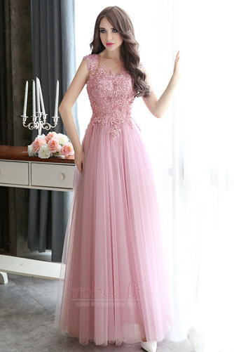 Robe de demoiselle d'honneur Tulle Naturel taille Laçage Epurée - Page 3