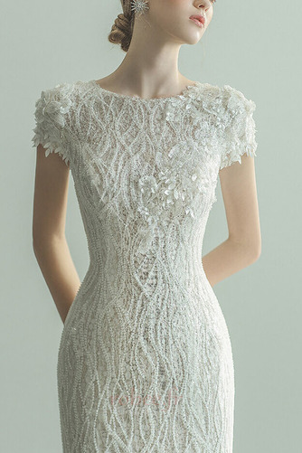 Robe de mariée Dentelle Dentelle Luxueux Manche de T-shirt Fermeture à glissière - Page 2