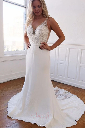 Robe de mariée Printemps Gazer Naturel taille Romantique Satin - Page 1