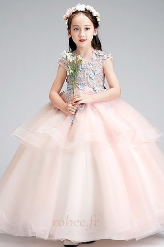 Robe de fille de fleur Formelle Cérémonie Petit collier circulaire - Page 1