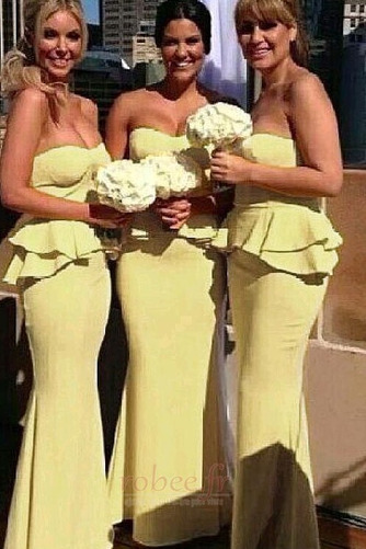 Robe de demoiselle d'honneur Naturel taille Satin Manquant Automne - Page 1