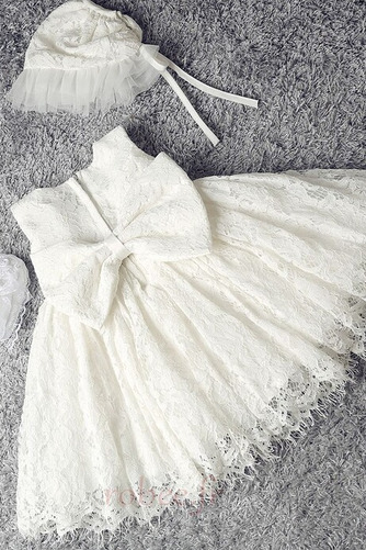 Robe de fille de fleur Dentelle Dentelle Vacances A-ligne Sans Manches - Page 4