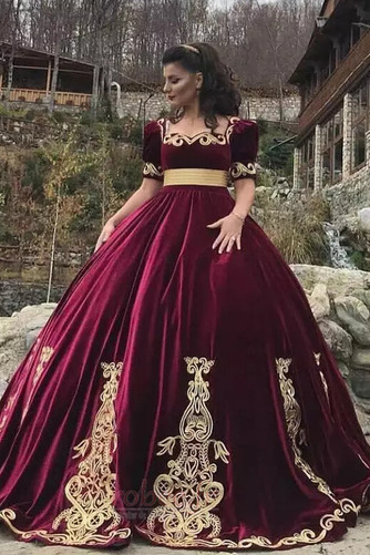 Robe de bal Cérémonie Fermeture à glissière A-ligne Rosée épaule - Page 1