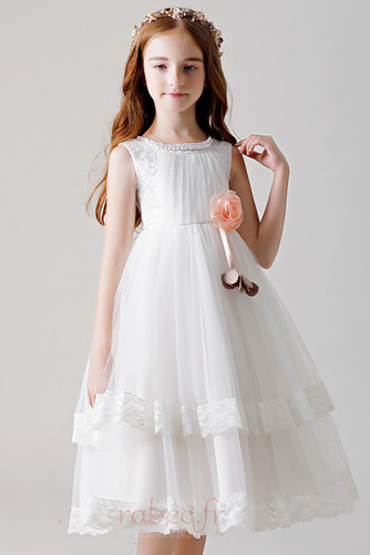 Robe de fille de fleur a ligne Mi-longues Multi Couche Naturel taille - Page 5