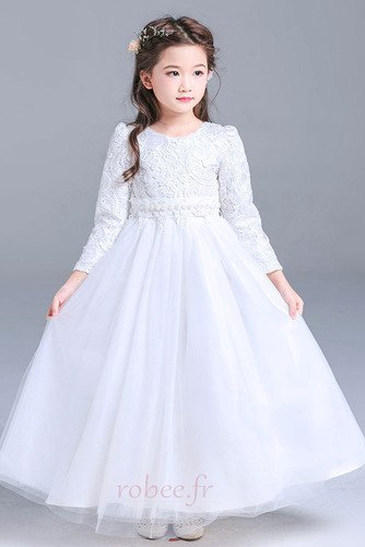 Robe de fille de fleur Col de chemise t Manche Longue A-ligne - Page 3