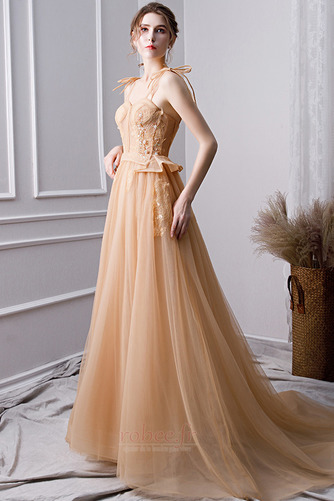 Robe de bal Longue Perler Printemps Sans Manches Manquant Bretelles Spaghetti - Page 5