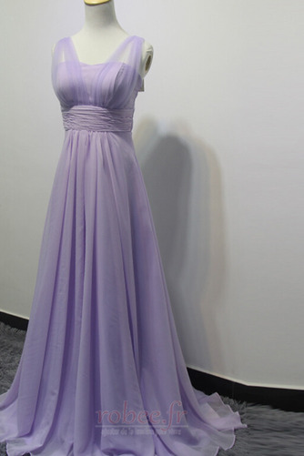 Robe de demoiselle d'honneur Simple Fermeture à glissière Larges Bretelles - Page 8