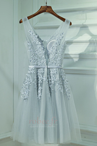 Robe de demoiselle d'honneur Col en V Dos nu Mi-longues Chic - Page 2