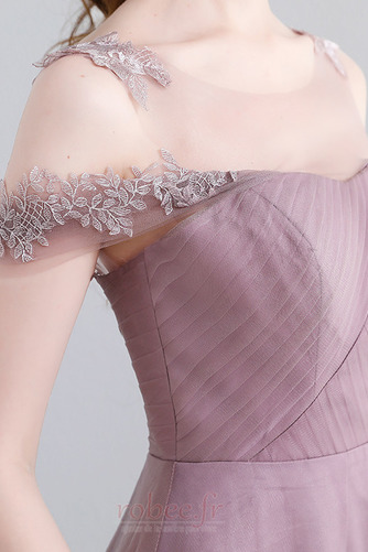 Robe de demoiselle d'honneur Plissé Simple Longueur de plancher - Page 5