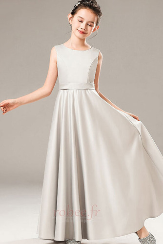 Robe de fille de fleur Naturel taille A-ligne Drapé Fermeture à glissière - Page 11