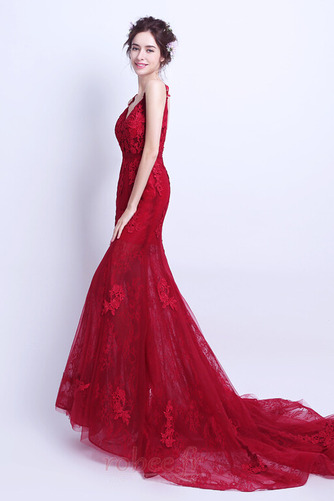 Robe de soirée Longue Dentelle Chic Sans Manches Festin Couvert de Dentelle - Page 3