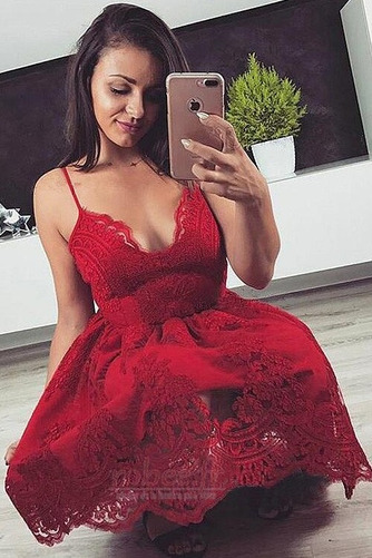 Robe de cocktail Courte Elégant Bretelles Spaghetti Glissière - Page 2