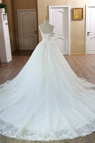 Robe de mariée Formelle Eglise net Froid Col Bateau Traîne Longue - Page 2