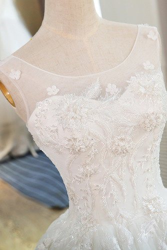 Robe de mariée Formelle Eglise net Froid Col Bateau Traîne Longue - Page 3
