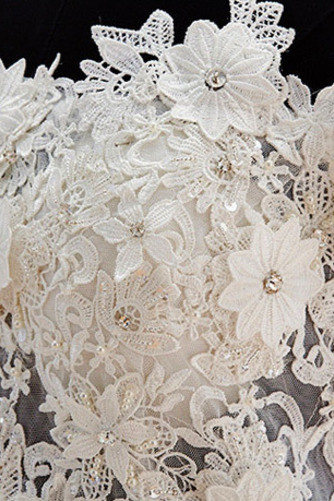 Robe de mariage Dentelle Naturel taille Plage Balle Rosée épaule - Page 3