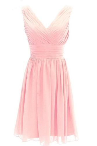 Robe de demoiselle d'honneur A-ligne rider Sommaire Col en V - Page 5