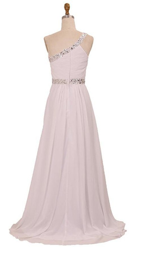 Robe de demoiselle d'honneur Luxueux Une épaule A-ligne Naturel taille - Page 2