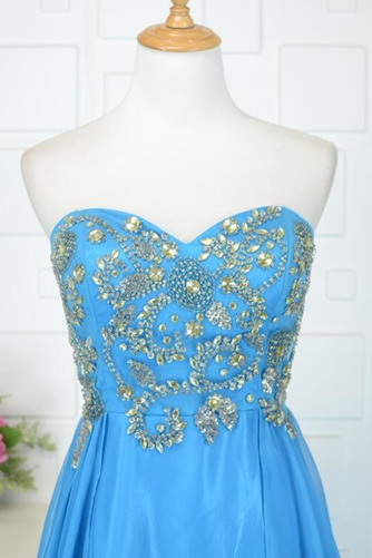 Robe de bal Dos nu Ballon Naturel taille Scintillait Perle Turquoise - Page 4