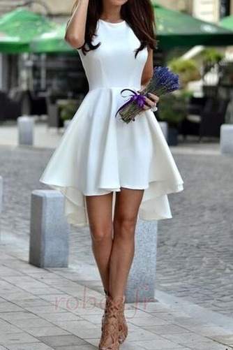 Robe de cocktail Drapé Soie Naturel taille Petit collier circulaire - Page 2