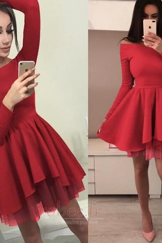 Robe de cocktail Col Bateau mini Gradins Froid a ligne Naturel taille - Page 4