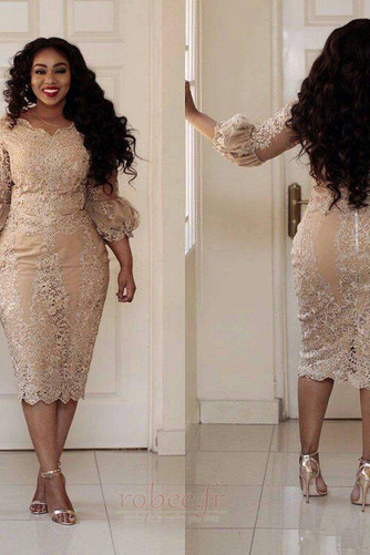 Robe de cocktail Dentelle Manche Aérienne Longueur de genou Luxueux - Page 2