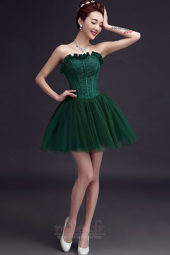 Robe de cocktail Laçage Courte Sans Manches Dentelle Naturel taille - Page 8