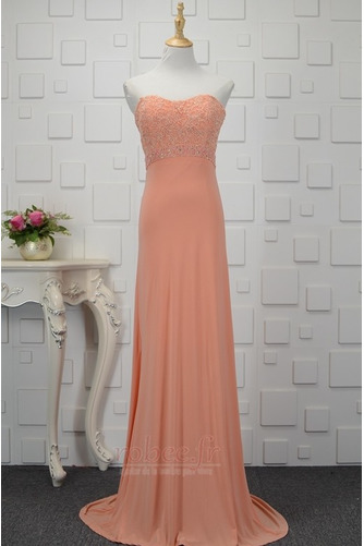 Robe de soirée Sans courroies Naturel taille Serré Fourreau Avec Bijoux - Page 1