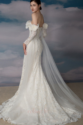 Robe de mariée Sans courroies Longue Laçage Dentelle Naturel taille - Page 5
