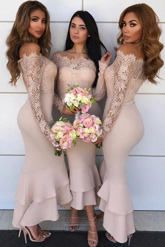 Robe de demoiselle d'honneur Sirène Naturel taille Manche Aérienne - Page 2