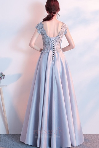 Robe de bal Satin Perlé Traîne Moyenne Formelle Mancheron Manche Courte - Page 2