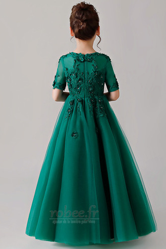Robe de fille de fleur Broderie Fermeture éclair Epurée Mariage - Page 2