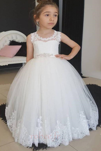 Robe de fille de fleur Fermeture éclair Été a ligne Naturel taille - Page 1