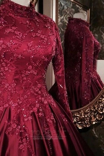 Robe de bal Longue Perle Fermeture éclair Satin a ligne Elégant - Page 2