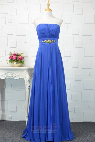 Robe de demoiselle d'honneur Sans courroies Drapé Fête Traîne Courte - Page 1